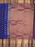 Leight weight kanchi pattu saree for women | royal blue | zari border | party wear