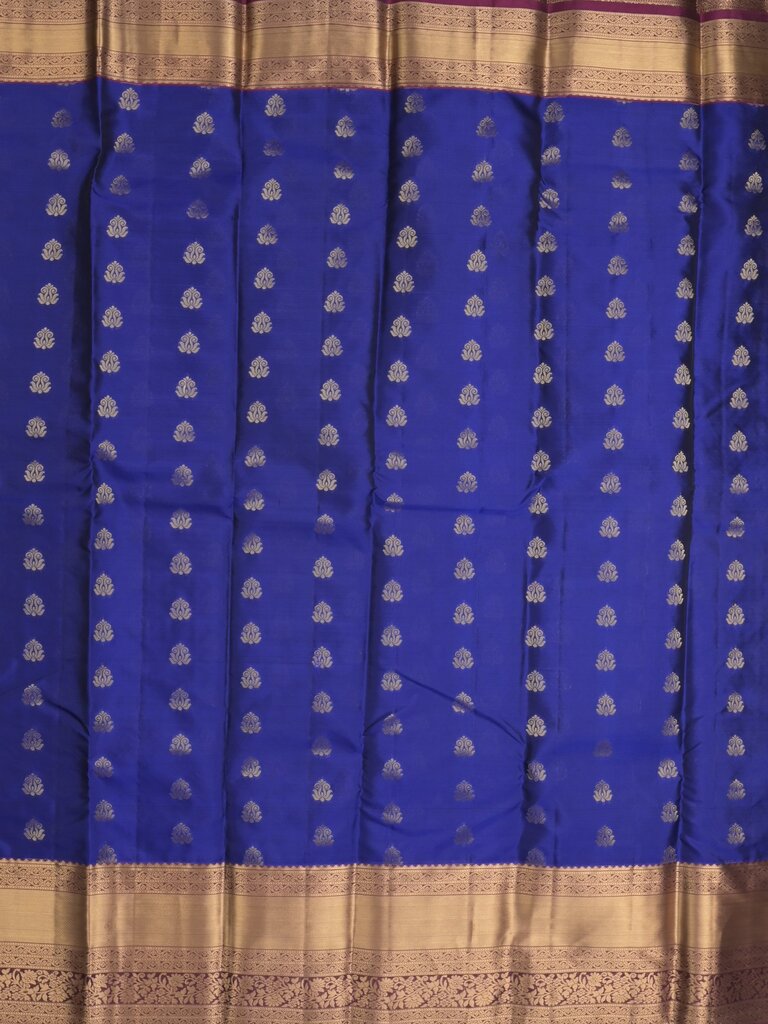 Leight weight kanchi pattu saree for women | royal blue | zari border | party wear