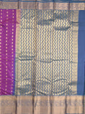 Leight weight kanchi pattu saree for women | royal blue | zari border | party wear