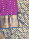 Leight weight kanchi pattu saree for women | royal blue | zari border | party wear