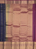 Leight weight kanchi pattu saree for women | royal blue | zari border | party wear