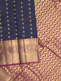 Leight weight kanchi pattu saree for women | royal blue | zari border | party wear