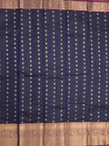 Leight weight kanchi pattu saree for women | royal blue | zari border | party wear