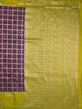 Jute matka fancy saree for women | orange | checks | party wear
