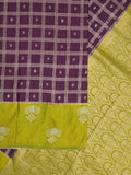Jute matka fancy saree for women | orange | checks | party wear