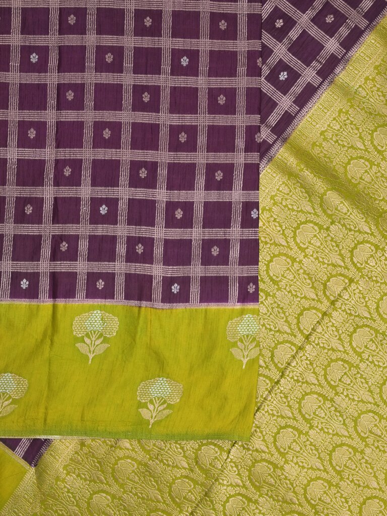 Jute matka fancy saree for women | orange | checks | party wear