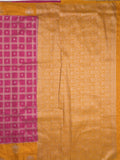 Jute matka fancy saree for women | orange | checks | party wear