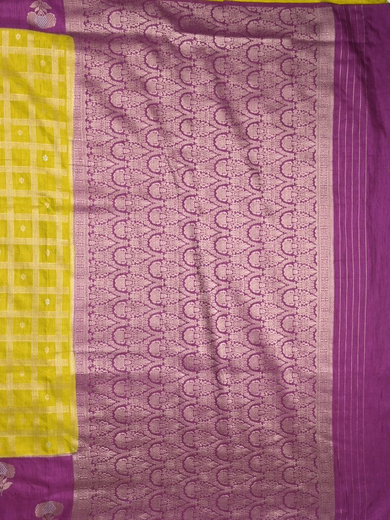 Jute matka fancy saree for women | orange | checks | party wear