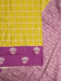 Jute matka fancy saree for women | orange | checks | party wear
