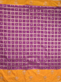 Jute matka fancy saree for women | orange | checks | party wear