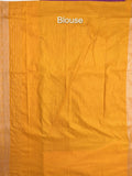 Jute matka fancy saree for women | orange | checks | party wear