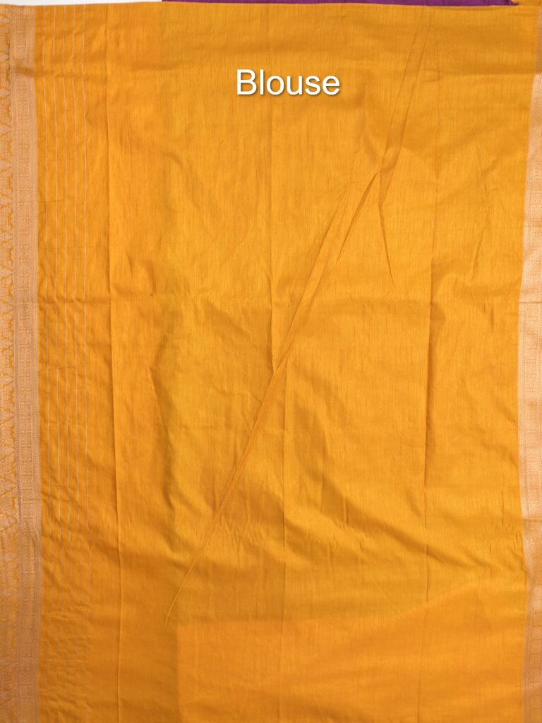 Jute matka fancy saree for women | orange | checks | party wear