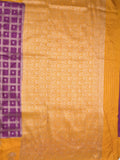 Jute matka fancy saree for women | orange | checks | party wear