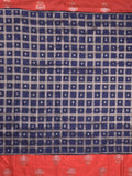 Jute matka fancy saree for women | orange | checks | party wear