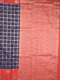 Jute matka fancy saree for women | orange | checks | party wear