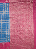 Jute matka fancy saree for women | orange | checks | party wear