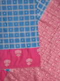 Jute matka fancy saree for women | orange | checks | party wear