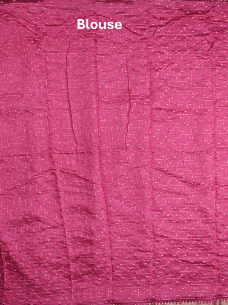 Munga bandhani fancy saree light purple color allover work & small zari border with contrast pallu and blouse