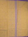 Kanchi cotton saree in cream color allover checks, motifs with self pallu and matching blouse