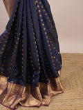 Leight weight kanchi pattu saree for women | royal blue | zari border | party wear