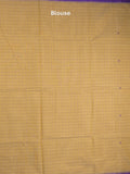 Kanchi cotton saree in cream color allover checks, motifs with self pallu and matching blouse