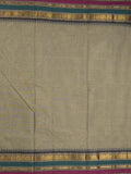 Kanchi cotton saree in grey color allover plain with self pallu and matching blouse