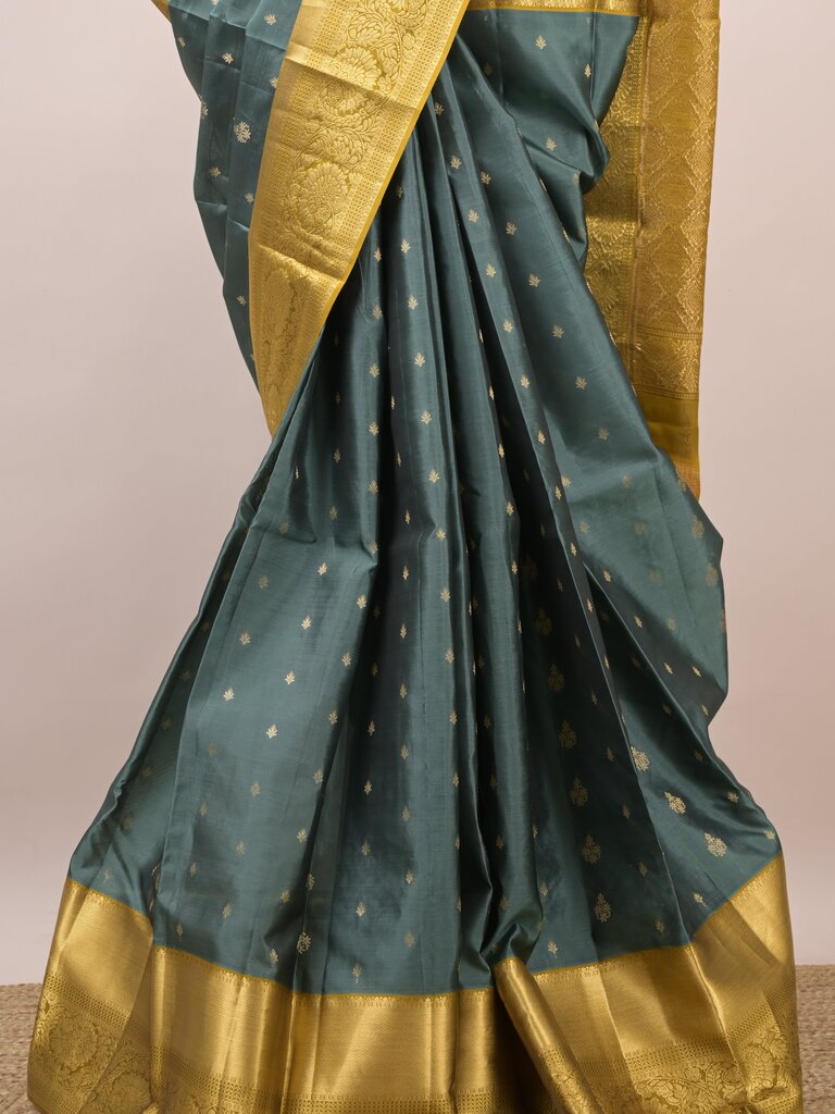 Leight weight kanchi pattu saree for women | royal blue | zari border | party wear