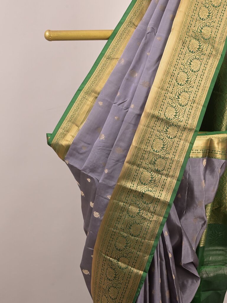 Leight weight kanchi pattu saree for women | royal blue | zari border | party wear