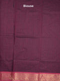 Kanchi cotton saree in wine color allover motifs with self pallu and matching blouse