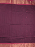 Kanchi cotton saree in wine color allover motifs with self pallu and matching blouse