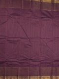 Kanchi cotton saree in magenta color with self pallu and matching blouse