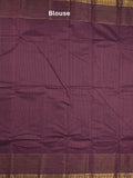 Kanchi cotton saree in magenta color with self pallu and matching blouse