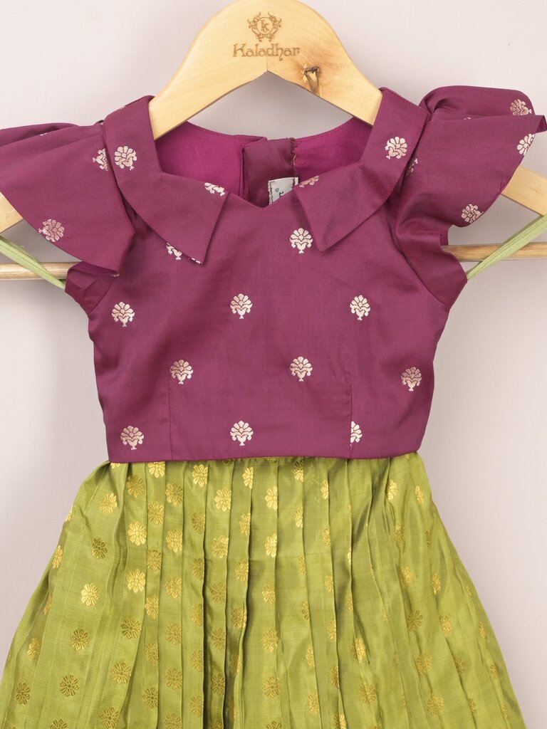 Kids Traditional Pattu Lehenga Set | Festive & Ethnic Wear | 0-6 months