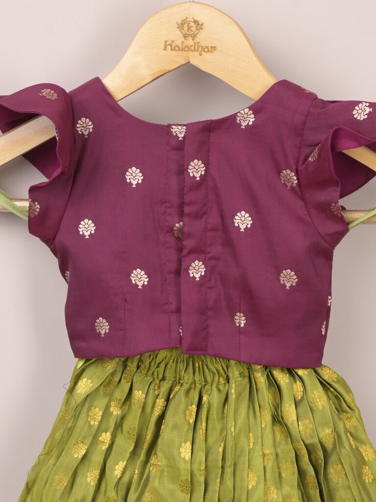 Kids Traditional Pattu Lehenga Set | Festive & Ethnic Wear | 0-6 months