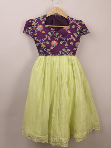 Designer lehenga set for girls | light green | party wear | 12-14 years