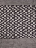 Maheswari fancy saree in black and white color with printed pallu and attached blouse
