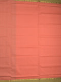 Mangalagiri cotton saree in light pink color with temple border and matching blouse