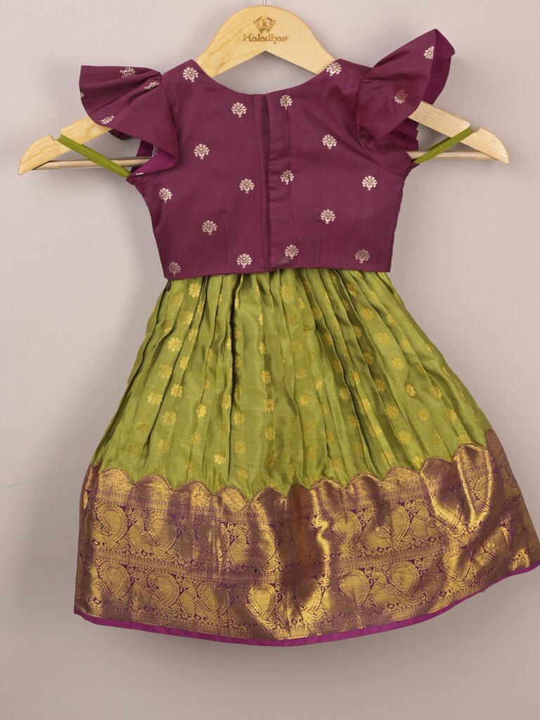 Kids Traditional Pattu Lehenga Set | Festive & Ethnic Wear | 0-6 months