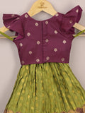 Kids Traditional Pattu Lehenga Set | Festive & Ethnic Wear | 0-6 months
