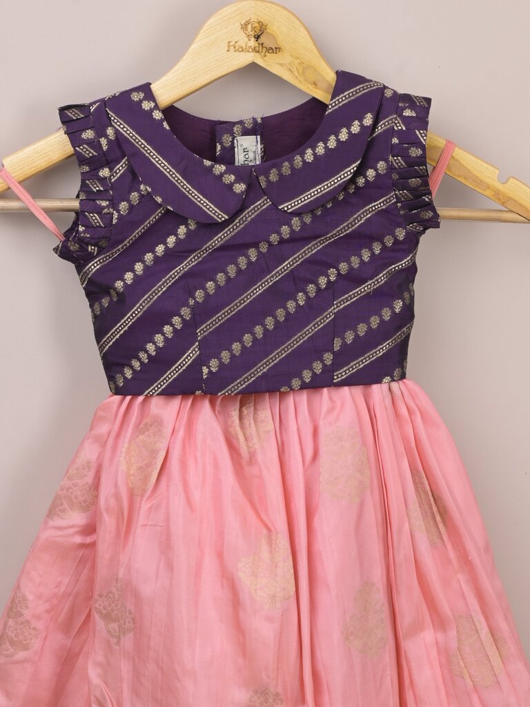 Kids Traditional Pattu Lehenga Set |baby pink | Festive & Ethnic Wear | 2-3 years