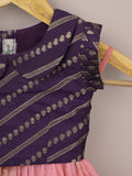 Kids Traditional Pattu Lehenga Set |baby pink | Festive & Ethnic Wear | 2-3 years