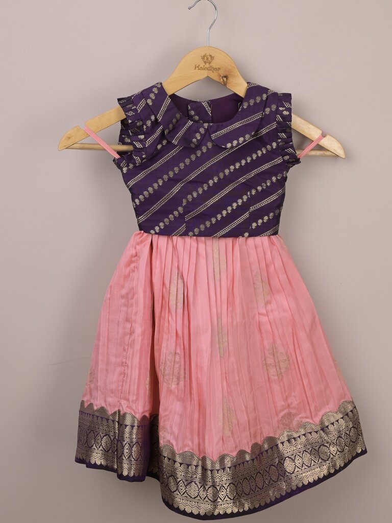Kids Traditional Pattu Lehenga Set |baby pink | Festive & Ethnic Wear | 2-3 years