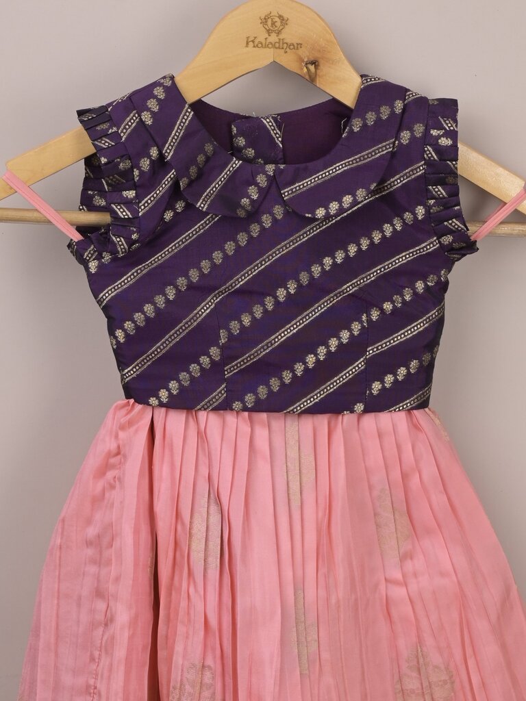 Kids Traditional Pattu Lehenga Set |baby pink | Festive & Ethnic Wear | 2-3 years