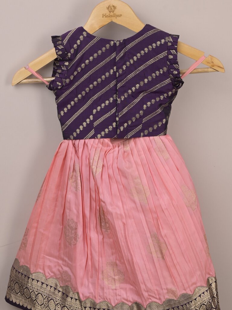 Kids Traditional Pattu Lehenga Set |baby pink | Festive & Ethnic Wear | 2-3 years