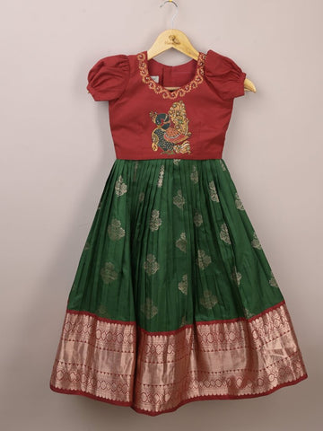 designer lehenga sets for girls | bottle green | party wear & festive wear | 7-8 years