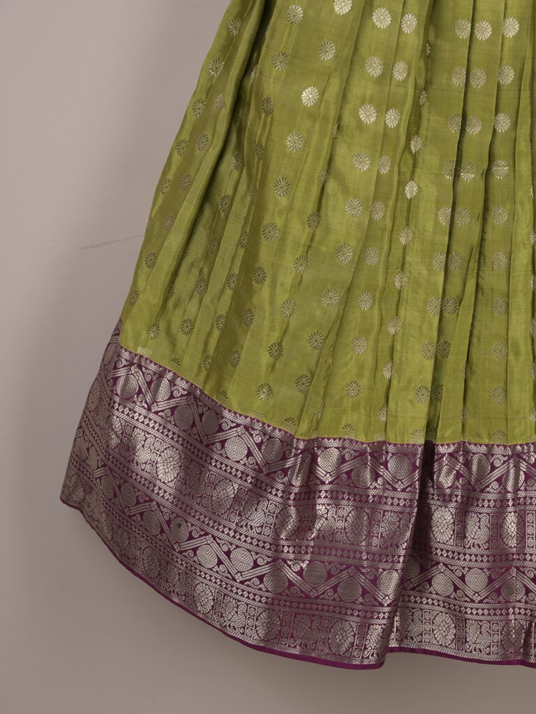 Kids Traditional Pattu Lehenga Set |baby pink | Festive & Ethnic Wear | 2-3 years