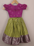 Kids Traditional Pattu Lehenga Set |baby pink | Festive & Ethnic Wear | 2-3 years