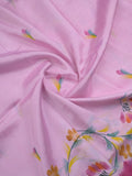 Mangalagiri fancy saree light purple color allover prints & zari border with contrast pallu and plain blouse