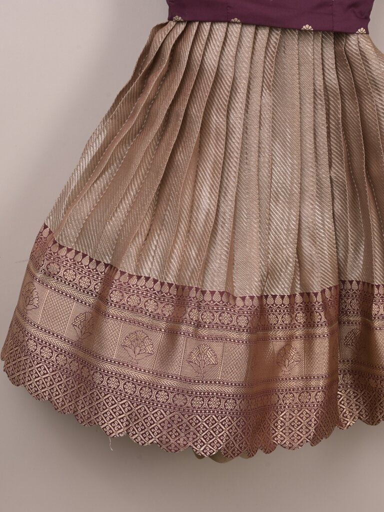 Kids Traditional Pattu Lehenga Set |baby pink | Festive & Ethnic Wear | 2-3 years