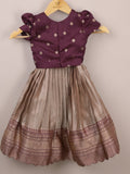 Kids Traditional Pattu Lehenga Set |baby pink | Festive & Ethnic Wear | 2-3 years